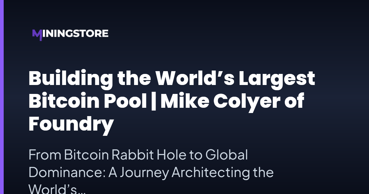 Building the World's Largest Bitcoin Pool | Digital Gold Podcast Ep. 31 ...