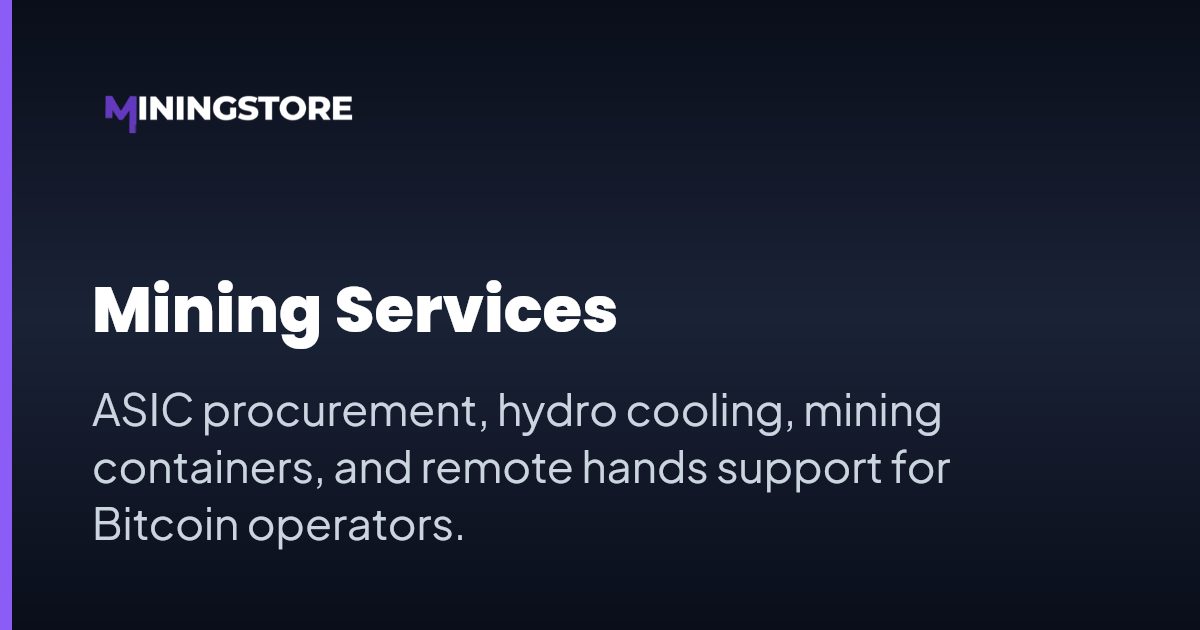 Mining Services | MiningStore