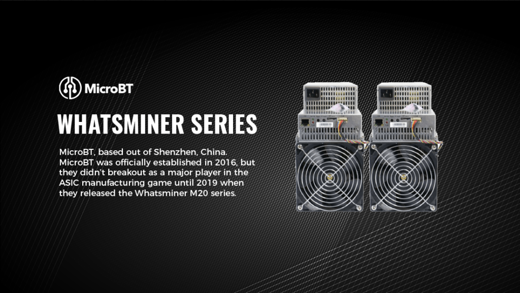 micro bt Whatsminer series